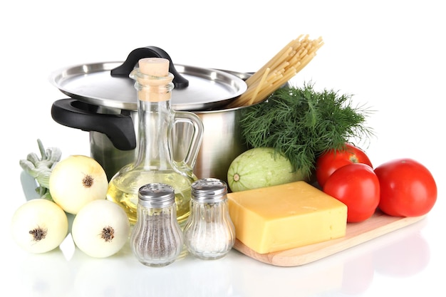 Ingredientes frescos y utensilios